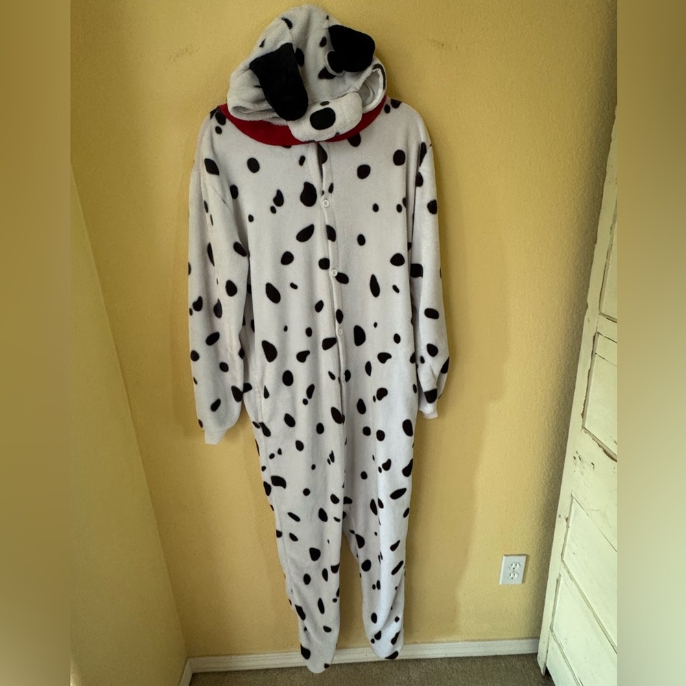 Dalmatian Print Hooded Onesie